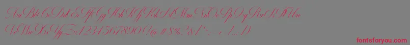 MiltonOneBold Font – Red Fonts on Gray Background