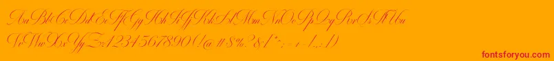 MiltonOneBold Font – Red Fonts on Orange Background