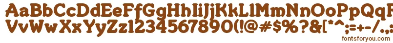 Merkin Font – Brown Fonts on White Background