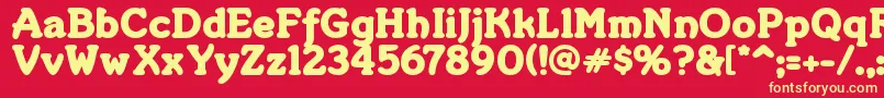 Merkin Font – Yellow Fonts on Red Background