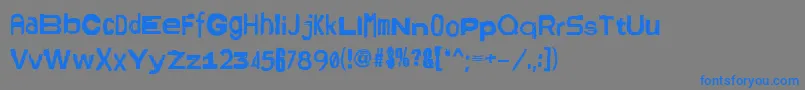 AmsterdrumGrotesk Font – Blue Fonts on Gray Background