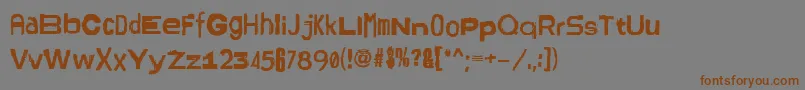 AmsterdrumGrotesk Font – Brown Fonts on Gray Background