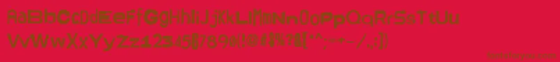 AmsterdrumGrotesk Font – Brown Fonts on Red Background