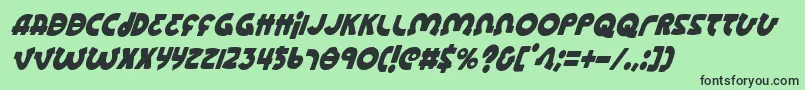 Lionelci Font – Black Fonts on Green Background