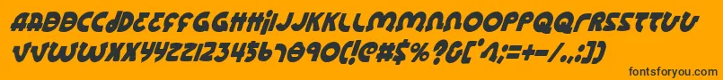Lionelci Font – Black Fonts on Orange Background