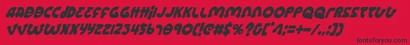 Lionelci Font – Black Fonts on Red Background