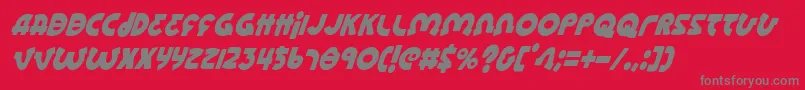 Czcionka Lionelci – szare czcionki na czerwonym tle