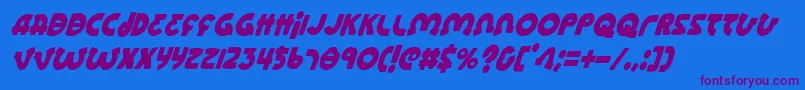 Lionelci Font – Purple Fonts on Blue Background