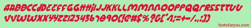 Lionelci Font – Red Fonts on Green Background