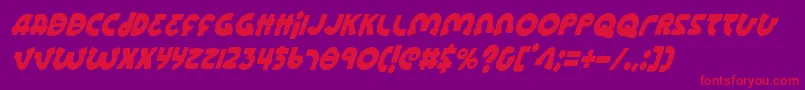 Lionelci-Schriftart – Rote Schriften auf violettem Hintergrund