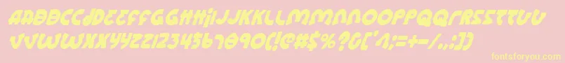 Lionelci Font – Yellow Fonts on Pink Background