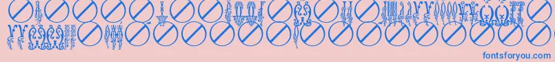BukvicaUcs Font – Blue Fonts on Pink Background