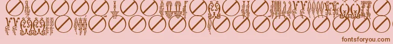 BukvicaUcs Font – Brown Fonts on Pink Background