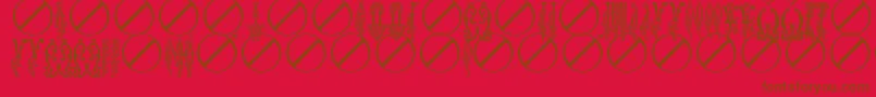 BukvicaUcs Font – Brown Fonts on Red Background