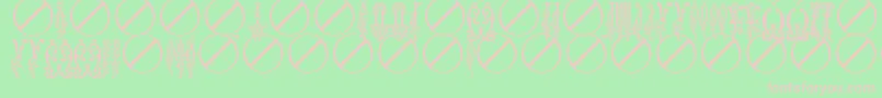 BukvicaUcs Font – Pink Fonts on Green Background