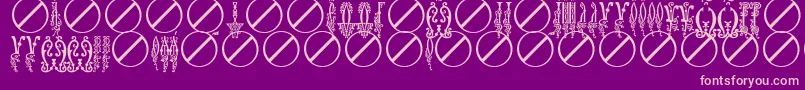 BukvicaUcs Font – Pink Fonts on Purple Background
