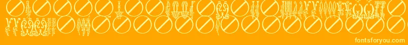 BukvicaUcs Font – Yellow Fonts on Orange Background