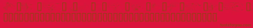 フォントHandsom – 赤い背景に茶色の文字