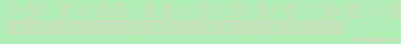 フォントHandsom – 緑の背景にピンクのフォント