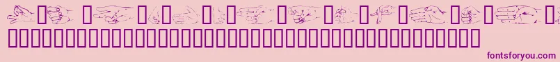 Handsom Font – Purple Fonts on Pink Background