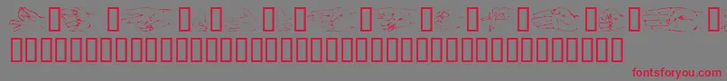 Handsom Font – Red Fonts on Gray Background