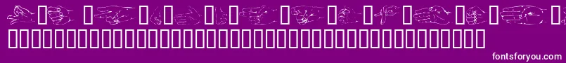 Handsom Font – White Fonts on Purple Background