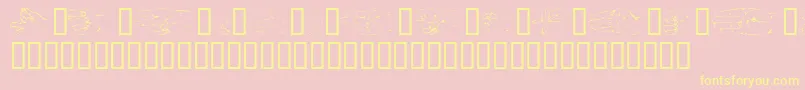 Handsom Font – Yellow Fonts on Pink Background