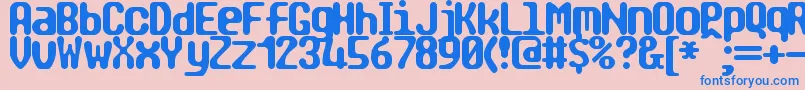 TragicBrk Font – Blue Fonts on Pink Background