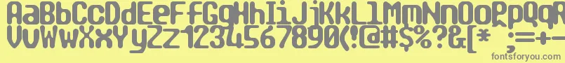 TragicBrk Font – Gray Fonts on Yellow Background