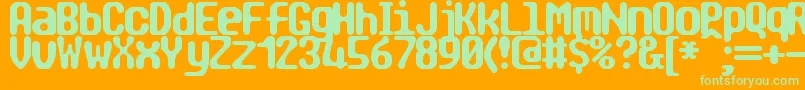 TragicBrk Font – Green Fonts on Orange Background