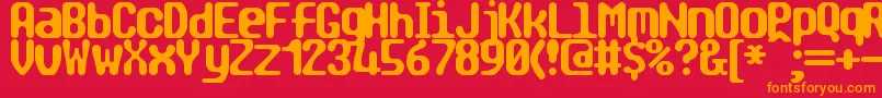 TragicBrk Font – Orange Fonts on Red Background