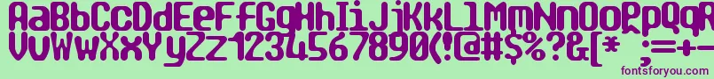 TragicBrk Font – Purple Fonts on Green Background