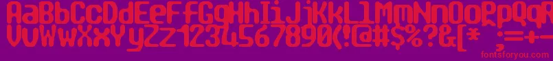 TragicBrk Font – Red Fonts on Purple Background