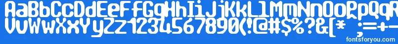 TragicBrk Font – White Fonts on Blue Background