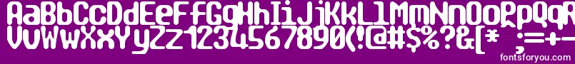 TragicBrk Font – White Fonts on Purple Background