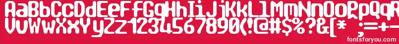 TragicBrk Font – White Fonts on Red Background
