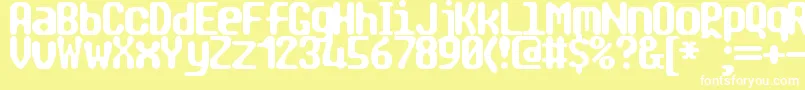 TragicBrk Font – White Fonts on Yellow Background