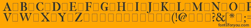 ImFellThreeLinePica-Schriftart – Schwarze Schriften auf orangefarbenem Hintergrund