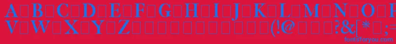 ImFellThreeLinePica Font – Blue Fonts on Red Background