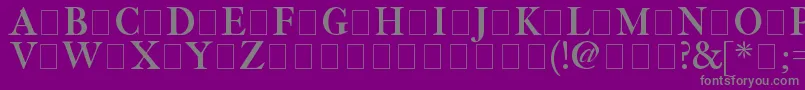 Шрифт ImFellThreeLinePica – серые шрифты на фиолетовом фоне
