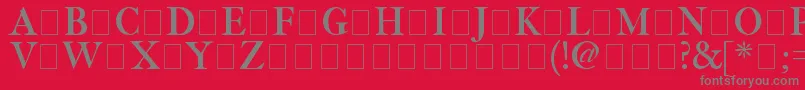 ImFellThreeLinePica Font – Gray Fonts on Red Background