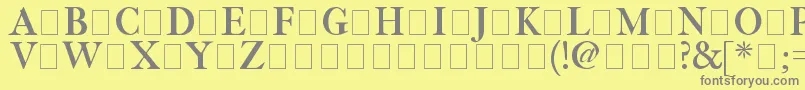 Шрифт ImFellThreeLinePica – серые шрифты на жёлтом фоне