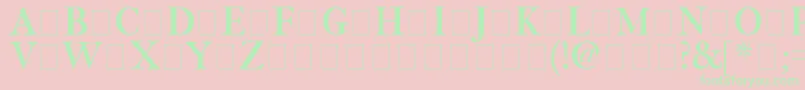 ImFellThreeLinePica Font – Green Fonts on Pink Background