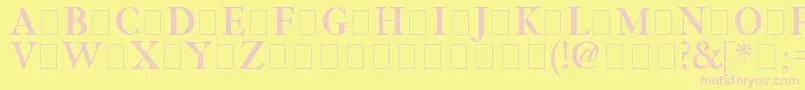 ImFellThreeLinePica Font – Pink Fonts on Yellow Background