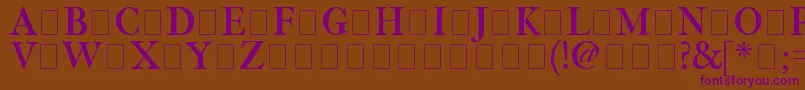 ImFellThreeLinePica Font – Purple Fonts on Brown Background