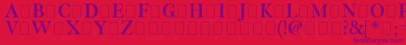 ImFellThreeLinePica Font – Purple Fonts on Red Background