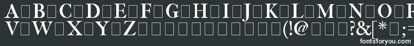 ImFellThreeLinePica-fontti – valkoiset fontit mustalla taustalla