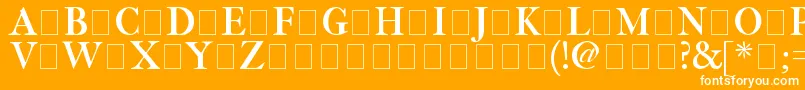 ImFellThreeLinePica Font – White Fonts on Orange Background