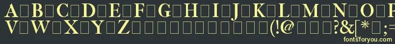 ImFellThreeLinePica Font – Yellow Fonts on Black Background