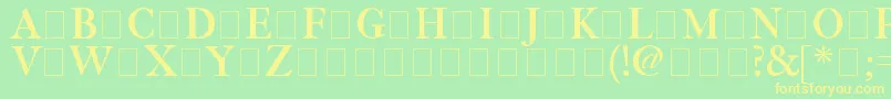 ImFellThreeLinePica Font – Yellow Fonts on Green Background